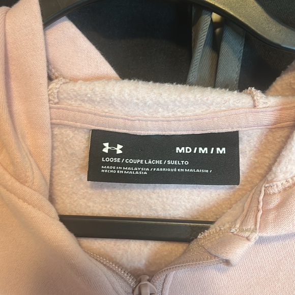Under Armour Women’s-Medium Zip Up Hoodie (Pink) - Picture 3 of 4